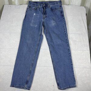 Levi's 550 Straight Leg Jeans Mens Denim Blue Five Pockets Outdoor Size 34x32
